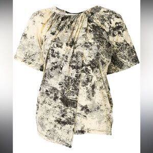 Proenza Schouler Tie Back Tie-dye Print T-shirt Neutrals xs excellent condition